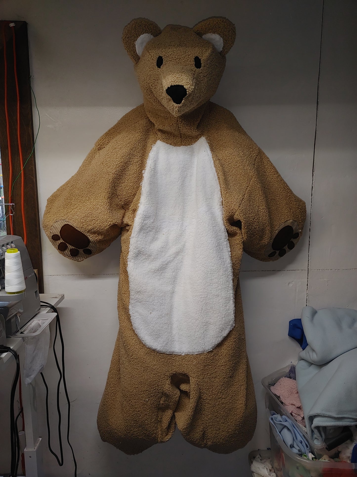 3 Layer Plush Naughty Bear Suit with Locking Zipper