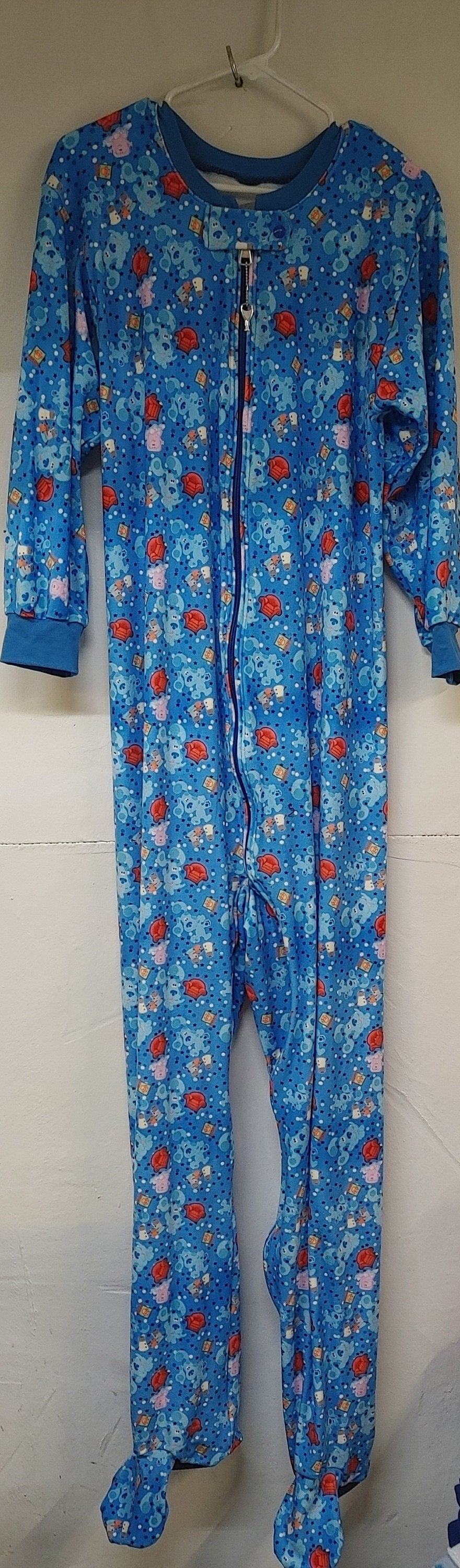 Rainbow Dinosaur Jersey Knit Autumn Footie Pajama*Custom Made to Your Size with Locking Zipper