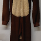 Tanuki raccoon open foot pajama with locking zipper