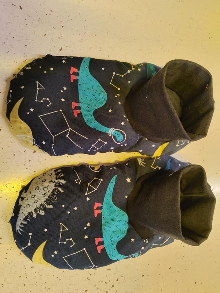 Padded Dino Booties*Custom Made to Your Size