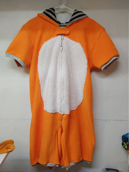 ABDL Fox Romper Sleeper Onsie with Locking Zipper in the front, Ears, Tail, and Hood, Custom Made S M L XL 2xl with your measurements